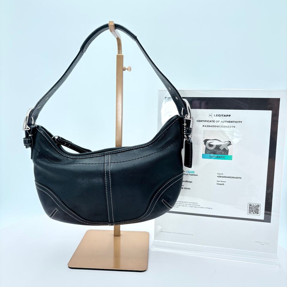 Authenticated Coach Leather Hobo Handbag – Classic Everyday Carry